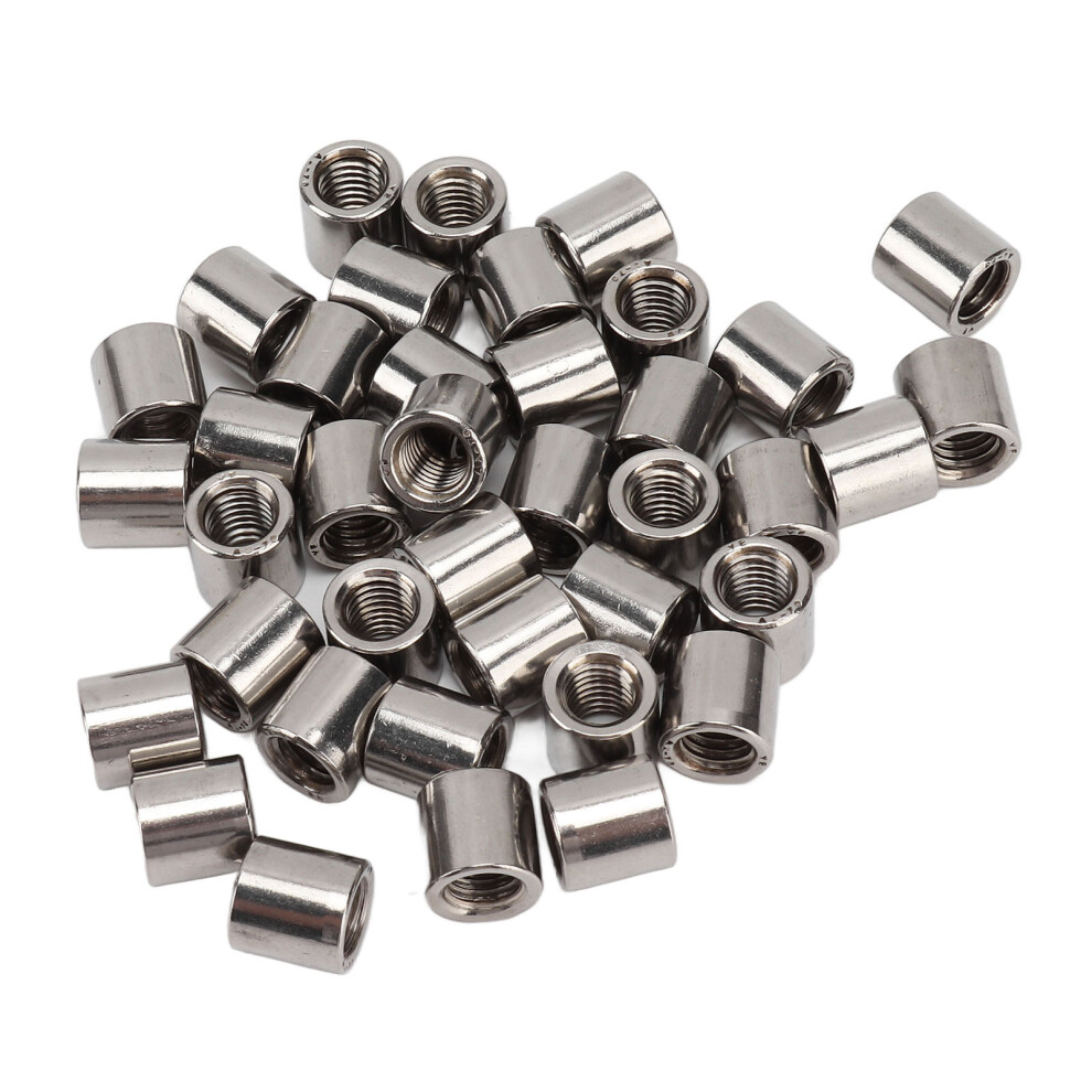 50Pcs Coupling Nut Round Rod Connector Female