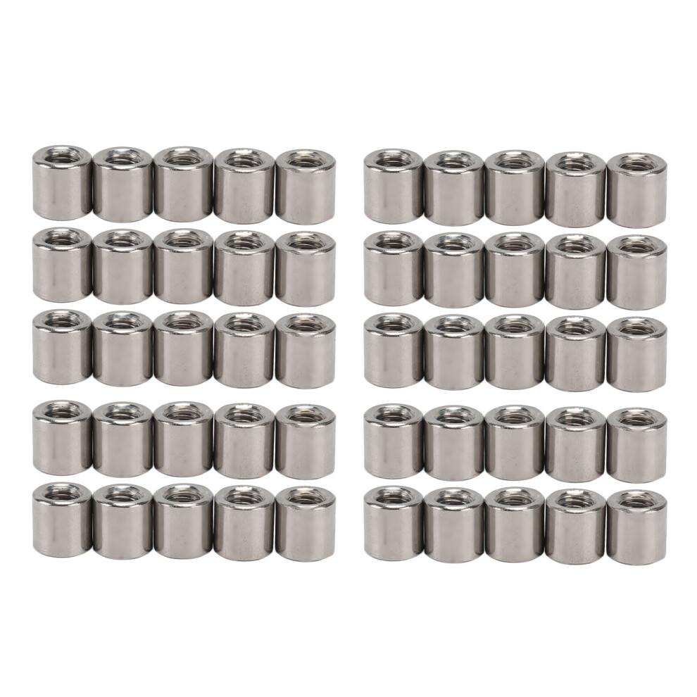 50PCS Cylindrical Coupling Nuts 304 Stainless