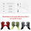 Torwart-Handschuhe aus Latex, grün, 7,5–8,5 cm 2