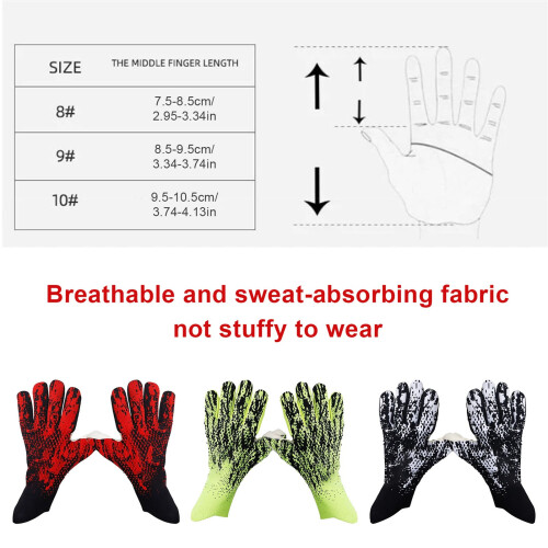 Torwart-Handschuhe aus Latex, grün, 7,5–8,5 cm 1
