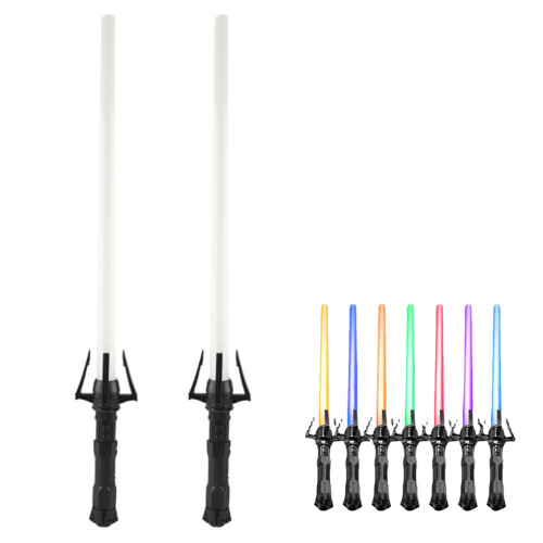 2 piezas 2-en-1 espada iluminada, 7 colores, 76 cm, 3xAAA 1
