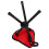Taburete trípode para camping rojo, compacto y plegable 4