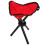 Taburete trípode para camping rojo, compacto y plegable 14