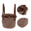 Faltbarer Eimer 15-Liter khaki PVC-Netz 7