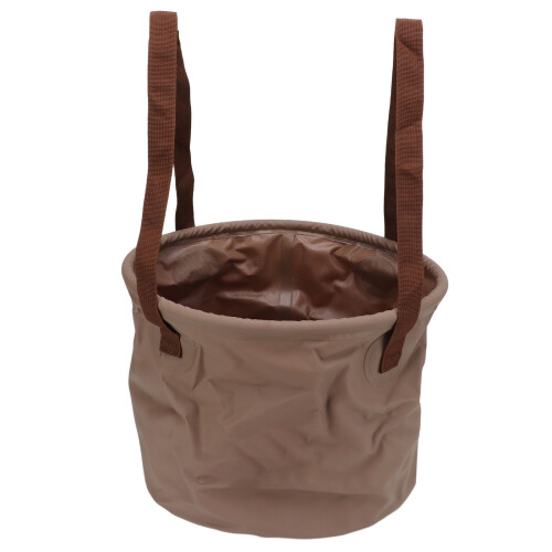 Faltbarer Eimer 15-Liter khaki PVC-Netz 1