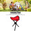 Taburete trípode para camping rojo, compacto y plegable 8