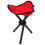 Taburete trípode para camping rojo, compacto y plegable 1