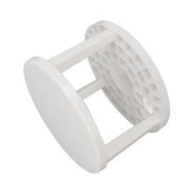 Porta brochas de maquillaje de 49 agujeros, juego de 2 piezas, estante de plástico blanco.