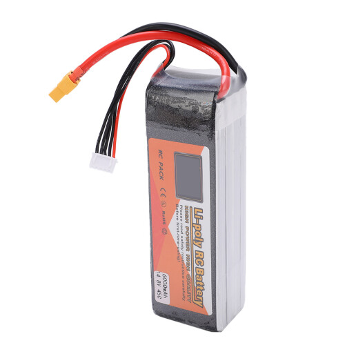14.8V 6000mAh LiPoly Battery 45C 4S XT60 Plug 2