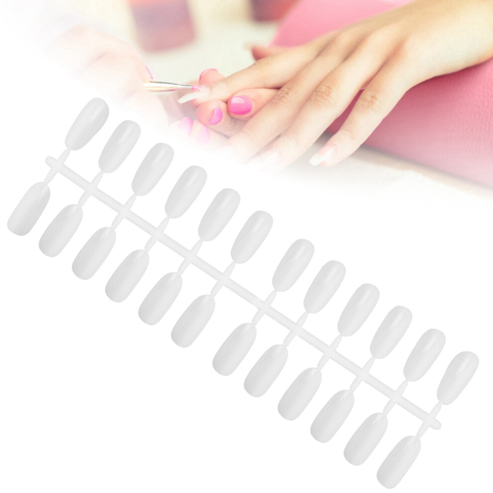 240pcs Double Sided Foldable Nail Tips Color Display Practice Chart White