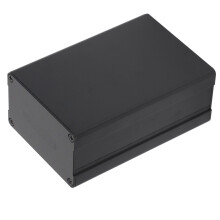 Aluminium Elektronikschrank Wasserdichte Verteilerdose Trennbar für DIY 46x76x110mm Schwarz Glatt
