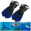 1 Pair Adjustable Swimming Fins TPR Open Heel Long 12
