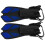 1 Pair Adjustable Swimming Fins TPR Open Heel Long 9