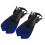 1 Pair Adjustable Swimming Fins TPR Open Heel Long 7