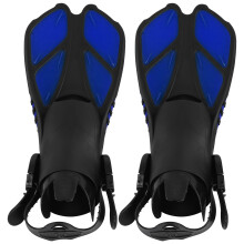 1 Pair Adjustable Swimming Fins TPR Open Heel Long