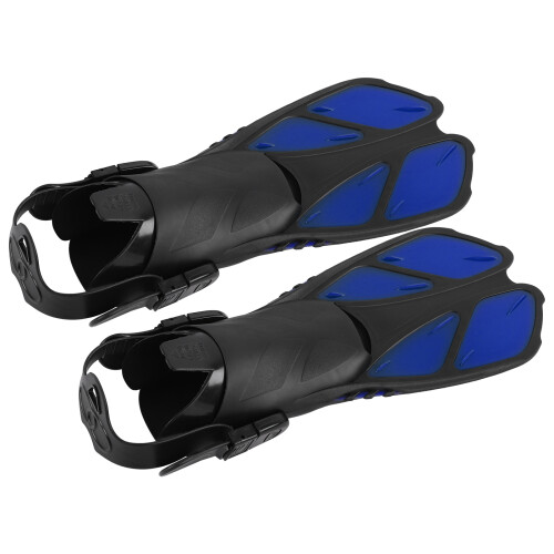 1 Pair Adjustable Swimming Fins TPR Open Heel Long 2
