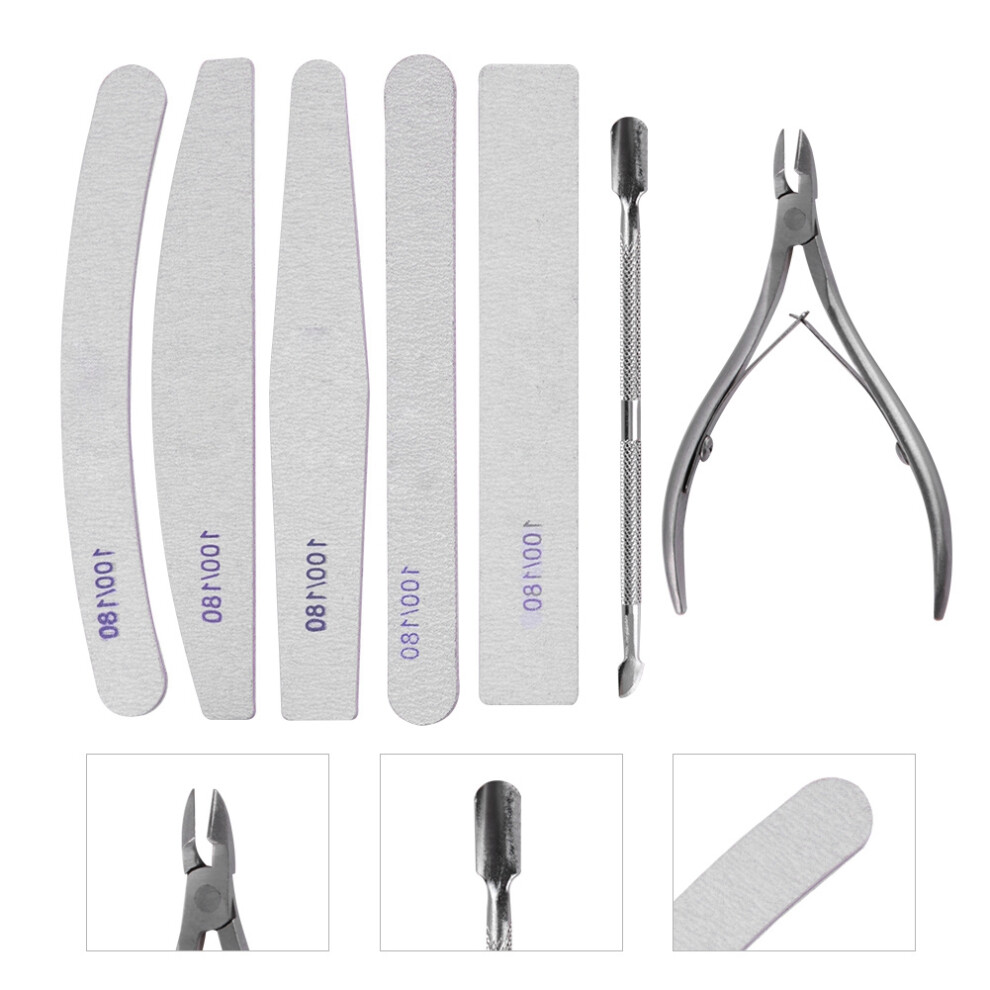 Professional Nail Art Manicure Pedicure Tool Set with Nail Files & Buffer