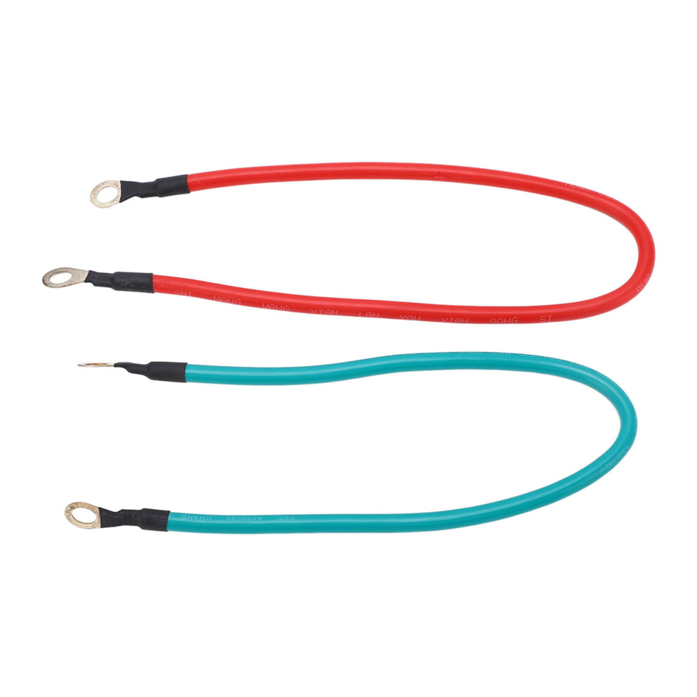 2PCs Battery Cable Power Cord Ring Eyelet Positive