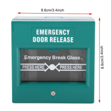 Emergency Exit Door Release Fire Alarm Break Glass Button Red