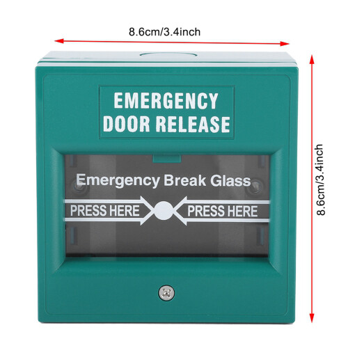 Emergency Exit Door Release Fire Alarm Break Glass Button Red