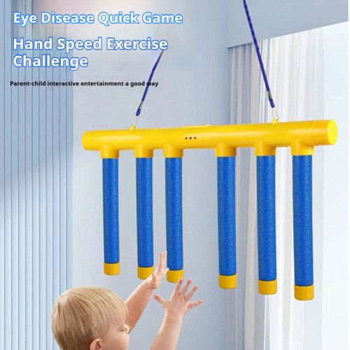 (Randomly drop yellow) Indoor Interactive Games Kids Reaction Training Toy Catching Sticks 1