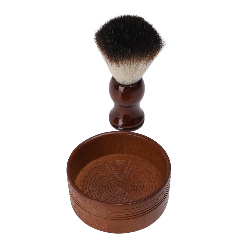 Men's Shaving Brush Kit with Wooden Bowl, Travel & Barber Set