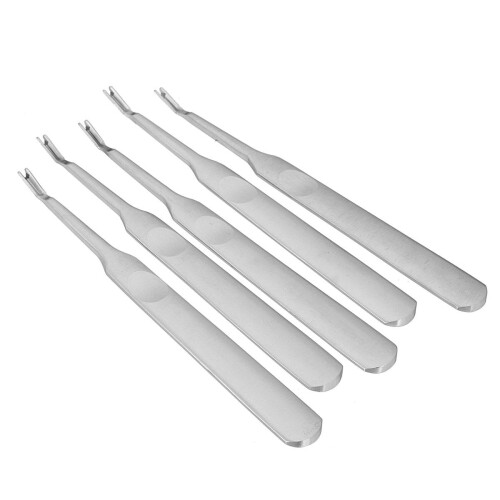 5Pcs V Shaped Hand Working Leather Groover Edge Beveler Skiving Craft DIY Tool 2