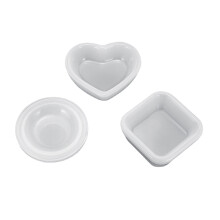 (Round Shape) DIY Resin Casting Molds Heart Square Round Shape Mod Clear Silicone Craft Making Mould