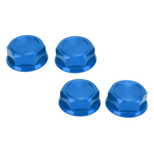 4 tuercas hexagonales para rueda de aluminio azul Ø2.4cm x 1.3cm para RC