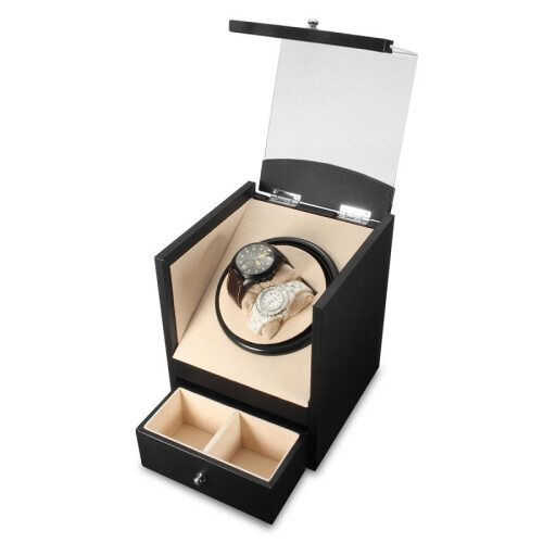 AC100-240V Automatic Watch Winder Rotator Storage Case Display Box Organizer 2+2 Mechanical 2