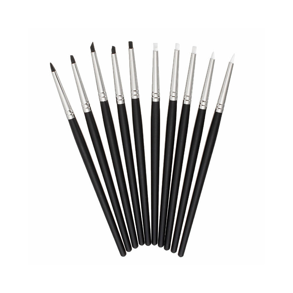 (White) 5Pcs Clay Flexible Sculpting Shapers Pottery Tools Ceramic Modeling Tool Kit
