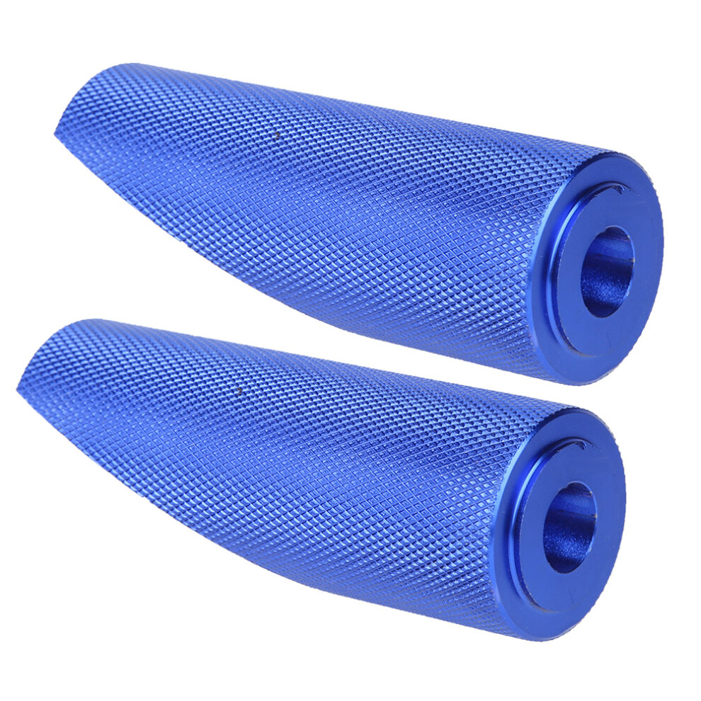 2Pcs Motorcycle Aluminum Foot Pegs Footboard Blue 9387669438698
