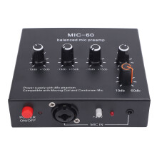 48V Power Microphone Preamp for Studio Vocals & Live Streaming XLR Output