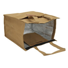 Bolsa térmica para almuerzo con lámina de aluminio y tela Oxford de gran capacidad caqui