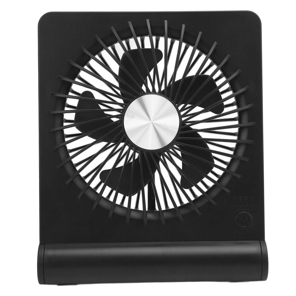 Portable Usb Rechargeable Desktop Fan, 2000Mah, 3 Speeds, 150X150mm Black 7621341642174