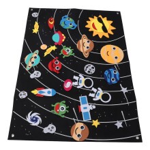 Solar System Felt Story Board Set for Kids, Space Universe Wall Decor