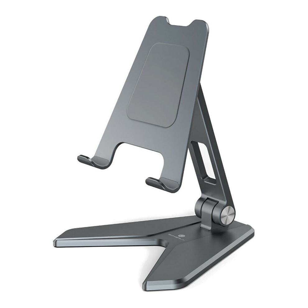 (Silver) Dual-Axis Foldable Stand For 4-12.9 Inch Tablet Smartphone Silver 9078193133783