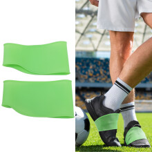 2 Pairs Silicone Soccer Lace Bands Anti Slip, Green, 4x6x11.8cm
