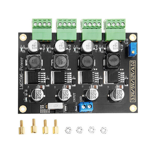 Multi Switch Power Supply 3.3V/5V/12V/ADJ Adjustable Voltage DC-DC Step Down Power Module 1