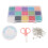 Craft Beads Kit 15 Compartments Acrylic & Glass Beads with Tools 15