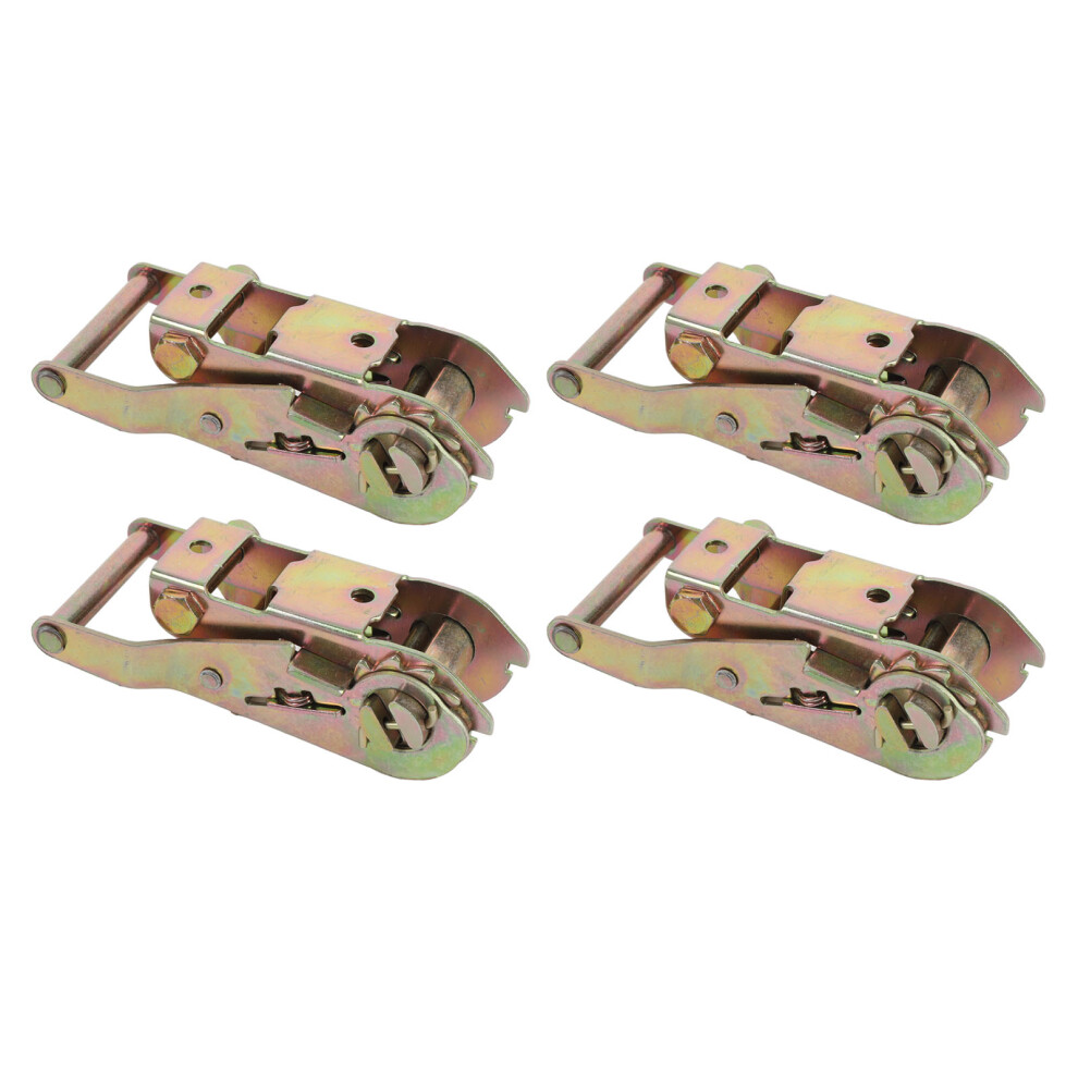 4Pcs Carbon Steel Ratchet Tensioner 1-1/16" Strap 1500Kgs Pull 8701341646040