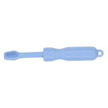 2-in-1 Baby-Silikon-Backenzahnbürste Super Weich Helle Farben Massage Beruhigt Zähne Beißspielzeug für Babys Blau