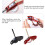 Red Handheld Embossing Label Maker for DIY Projects with Clear Printing 6