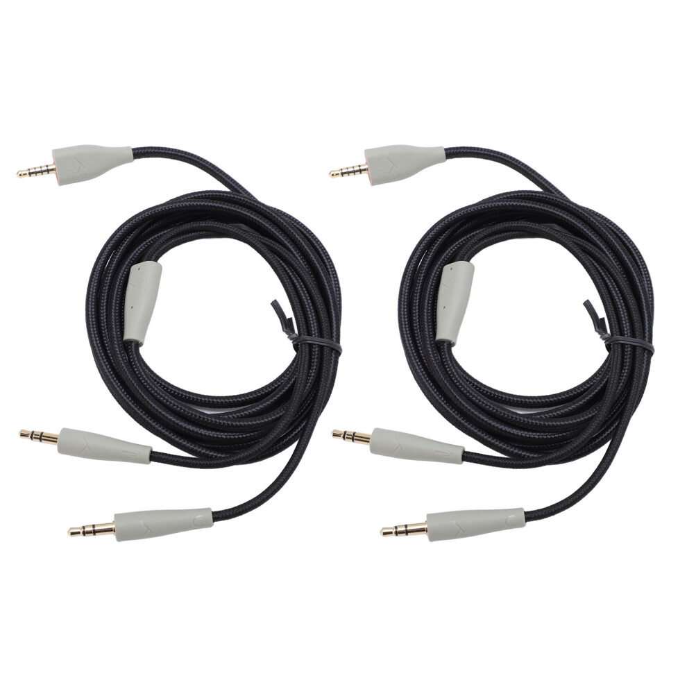 2Pcs 3.5Mm To Dual 3.5Mm Earphone Cable 6.6Ft Ofc Wire 4691341652551