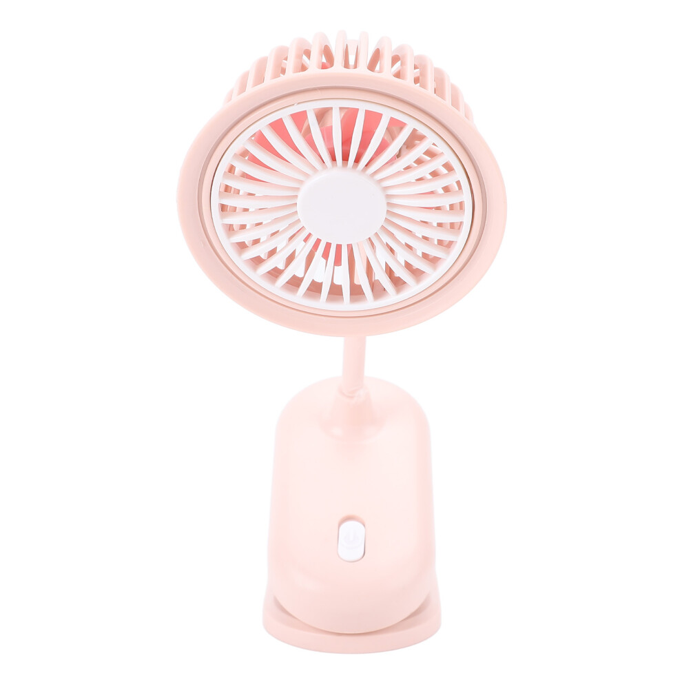 Pink Clip-On Fan, 250mAh USB Rechargeable Mini Desk Fan-image-OPC-PJMQWZ6-NEW