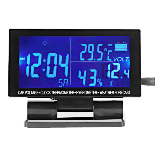 Digital Car Clock Car Thermometer Hygrometer 2