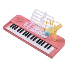 37-Key Portable Electronic Keyboard Piano with 7 Tones, Pink/Blue