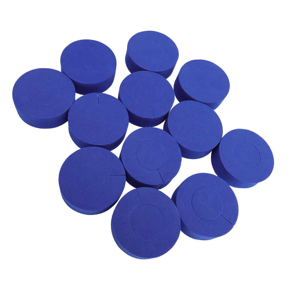 Blue 12Pcs C Shape Sponge Hair Curlers, Heatless Styling Tools