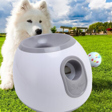Automatic Dog Ball Launcher, Adjustable 3 Levels, Grey EU Plug