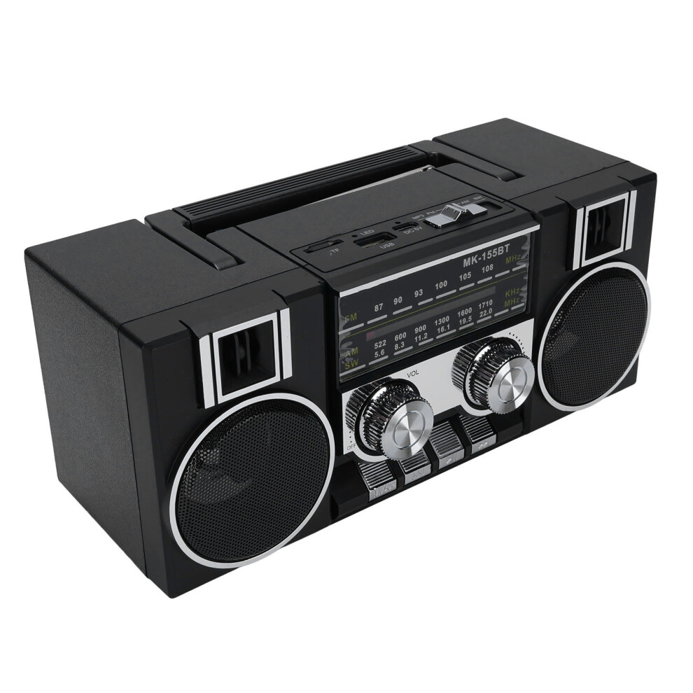 Portable Fm/Am/Sw Radio With Bluetooth Rgb Speaker, 1200Mah, Black 4991341660304